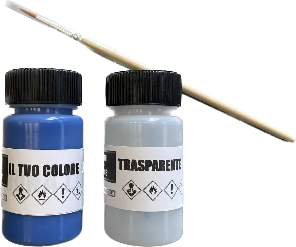 Kit Ritocco Vernice Per Auto Opel LA Perlrot - Vernice Di Fondo, Base E Trasparente, 50 Ml Ciascuno - Foto 4