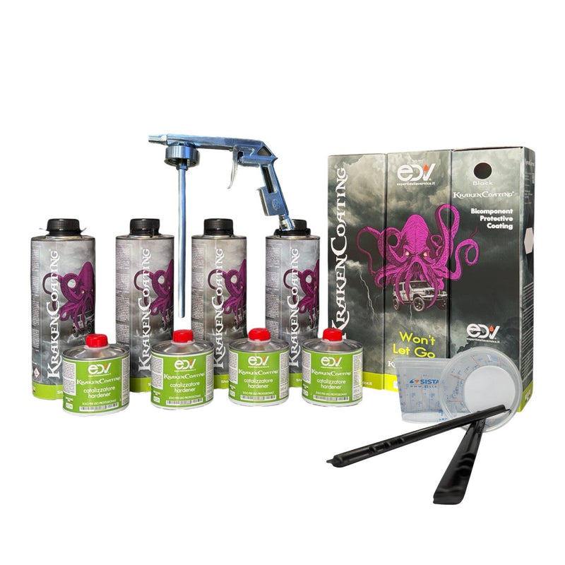 Kit KrakenCoating® BLACK 4L + Catalizzatore  + Pistola base