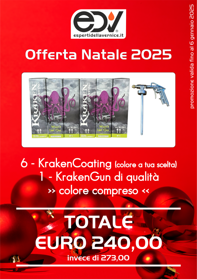 OFFERTA NATALE - KIT KrakenCoating 6 pezzi + pistola di qualità